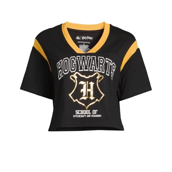 Harry Potter Black and Yellow Hogwarts Graphic Tee Size XL - Picture 2 of 6